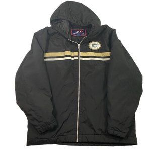 Vintage Pro Player NFL Green Bay Packers Puff Jacket Youth XL Football 90s Black